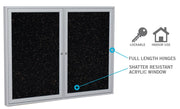 Ghent 36" x 24" / Black / Modern Bulletin Boards