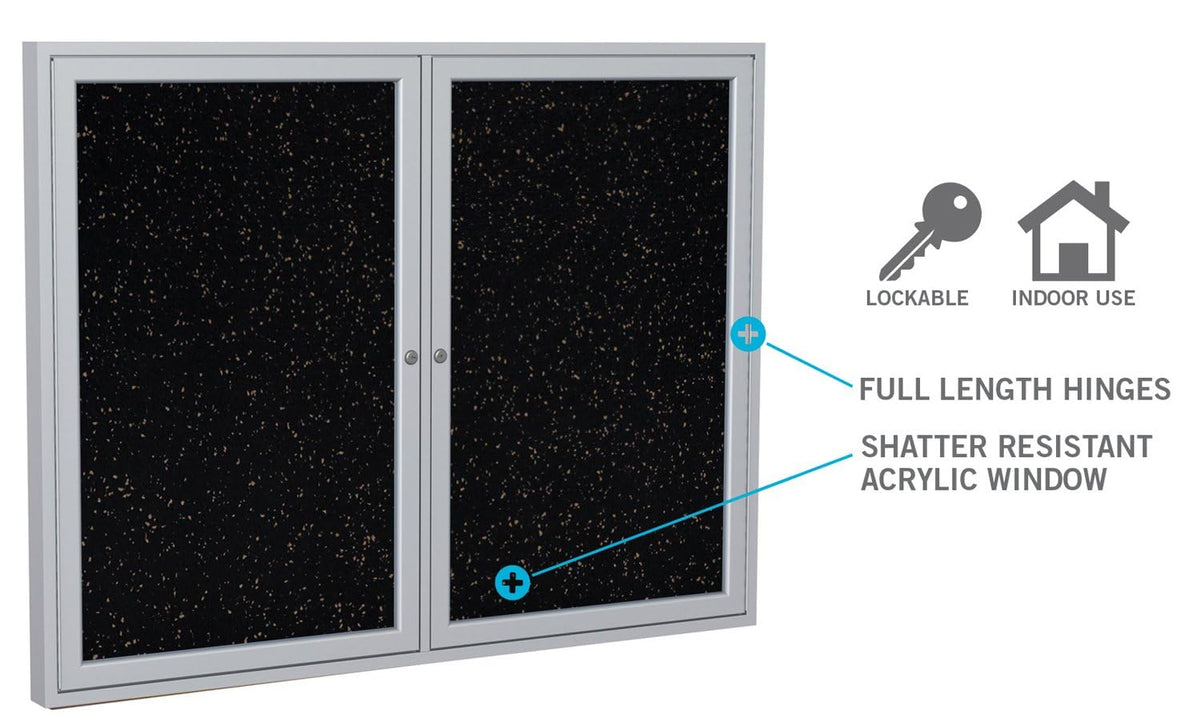Ghent 36" x 24" / Black / Modern Bulletin Boards