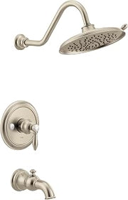 Moen UTS33103EPBN Weymouth M-CORE 3-Series 1-Handle Eco-Performance Tub and Shower Trim Kit, Valve Required, Brushed Nickel