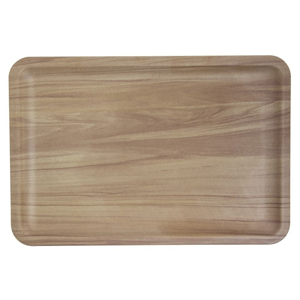 Serving Platter with Butcher Block Finish - 13 1/2 L x 9 1/8 W by HUBERT – 13.5" x 9.1" x 0.9", Melamine, Butcher Block, Model M1351-BUTCHER