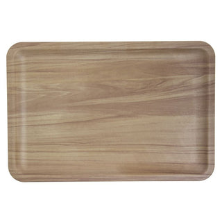 Serving Platter with Butcher Block Finish - 13 1/2 L x 9 1/8 W by HUBERT – 13.5" x 9.1" x 0.9", Melamine, Butcher Block, Model M1351-BUTCHER