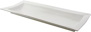 10 Strawberry Street Whittier 26.75" x 12" Ridge Platter, White