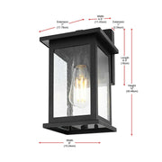 Ringgold One Light Outdoor Wall Sconce Black by Lighting Design – Iron, Black