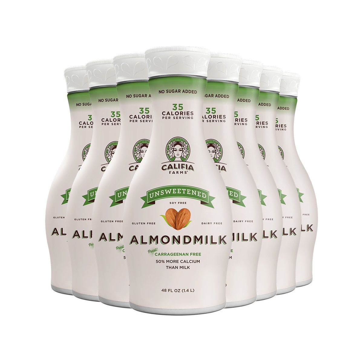 Califia Farms Unsweetened / 48 Fl Oz (Pack of 8) / Almond Milk Coconut Water