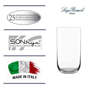 Sublime Highball Glasses by Luigi Bormioli – 20 Oz., 20 fluid_ounces, Glass, Clear, Pack of 4