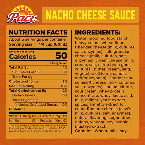 Pace Nacho Cheese Sauce Mild / 10.5 Ounce (Pack of 4) / Mild Cheese Processed Cheese