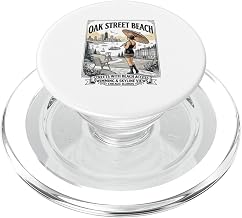 Vintage Oak Street Beach Chicago Design PopSockets PopGrip for MagSafe