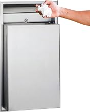 Bobrick Recessed Waste Receptacle, Satin Finish 12-Gallon –Wall-Mounted Stainless Steel Trash Can for Commercial Restrooms LinerMate Compatible (Model B-3644)