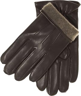 Fratelli Orsini Winter Gloves Giovanni Brown for Men - Lambskin Leather Gloves with cashmere lining - color Brown