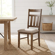 Turino Rustic Umber Side Chair in Brown by Furnifact – Rubberwood,Plywood, Brown, Pack of 2