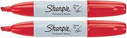 Sharpie Permanent Marker, Chisel Tip, Red, 2 Markers per order (38283)