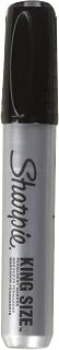 Sharpie King Size Permanent Marker - Chisel Marker Point Style - Black Ink - 1 Each