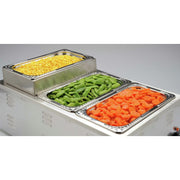 Steam Table Pan Riser Full Size Stainless Steel Pan Elevator - 22" L x 12" W x 4" H by HUBERT – Stainless Steel, Metal, Model ENM2012SS
