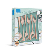 Cake Forks by Amefa – klein, Stainless Steel, Black, Pack of 6, Model 1410AETR06AN6