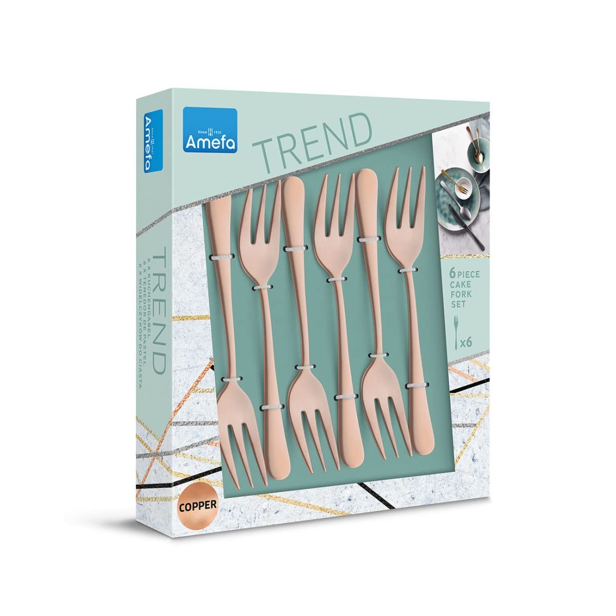Amefa Black / Cake forks, 6 pieces. / klein Dessert Forks