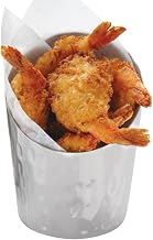 American Metalcraft FFHM45 Stainless Steel Fry Cup, Hammered, Angled, 12 oz.