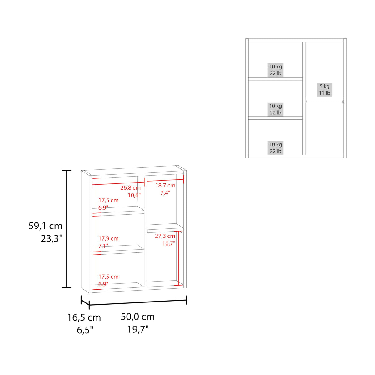 20" Athol Medicine Cabinet by DEPOT E-SHOP – Engineered Wood, White, Model DE-GLB11584