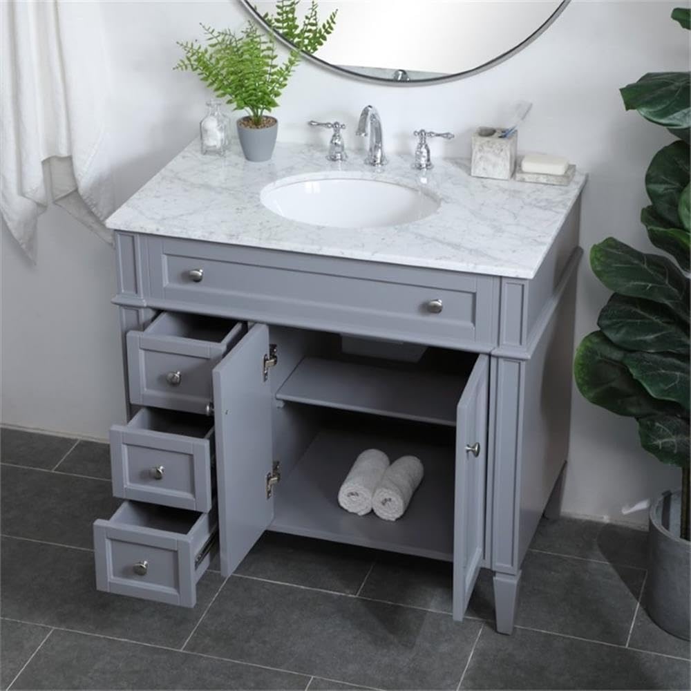 Elegant Decor 36" - Single / Gray,grey / Modern Wheel Care