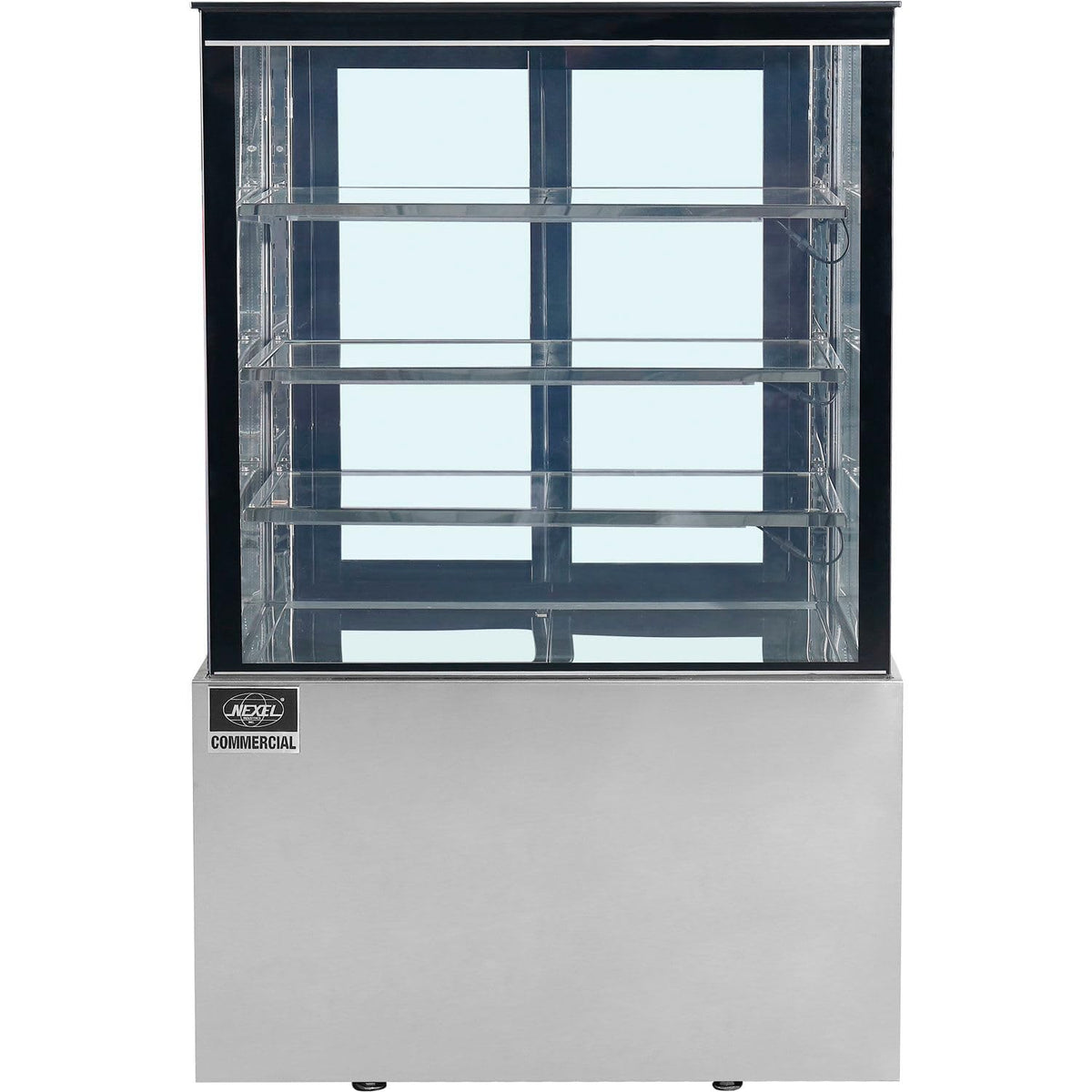Global Industrial Refrigerated Cake Display Cabinet by Nexel – 12.7 cubic_feet, Stainless Steel, Silver, Model CD900-3-HC