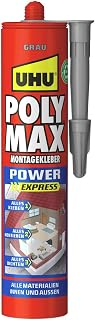 UHU Poly Max Power Mounting Adhesive Grey Cartridge 425g