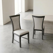 Rubberwood Dining Chair with Solid Wood Legs by Starlight Canyon Home – Wood, Grey, Pack of 2