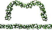 9 ft. Sequoia Decorated with The Iceland Ornament Collection Pre-Lit with LEDs Garland Warm White