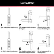 Resettable Combination Locker Lock by Master Lock – 2 Pack, Metal, Blue, Pack of 2, Model 653BLUEC2