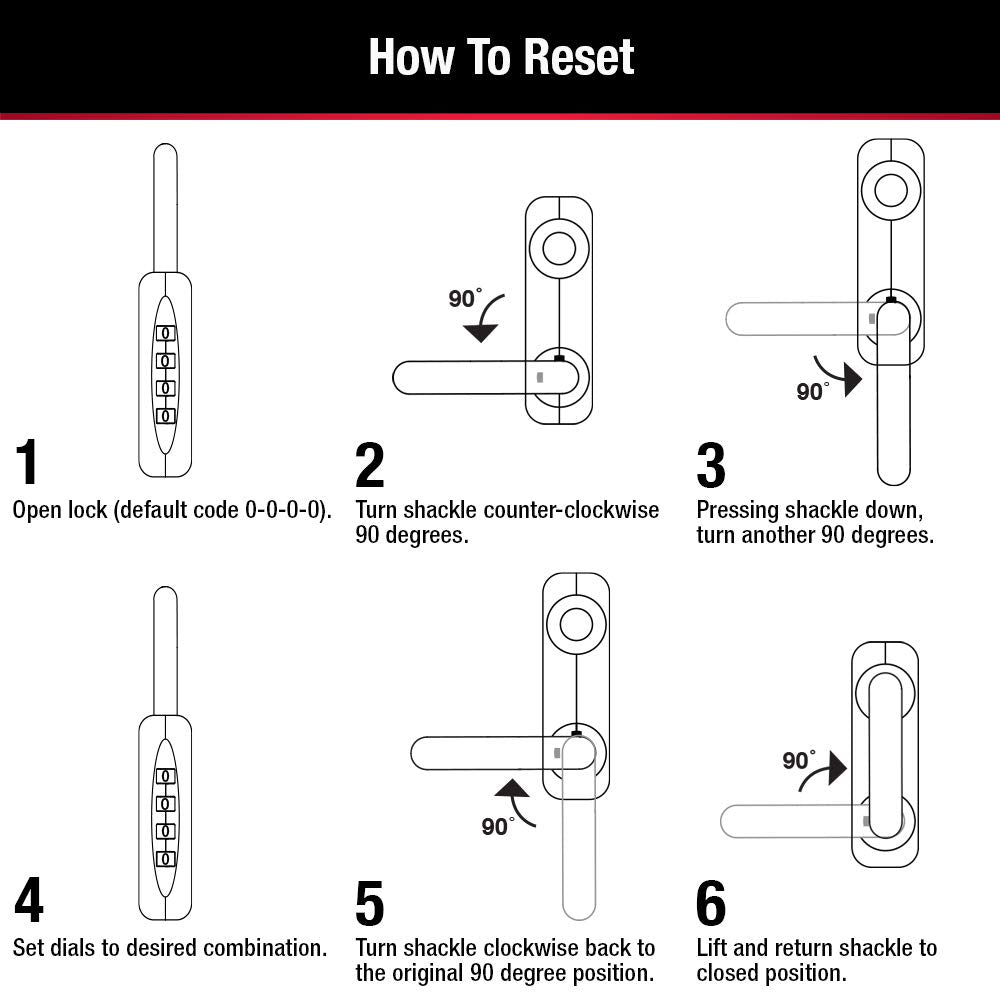 Master Lock Resettable Combination / 1 Pack / Gold Combination Padlocks