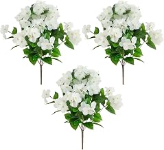 Nearly Natural 19in. UV Resistant Artificial Hydrangea Bush (Indoor/Outdoor) - Set of 3