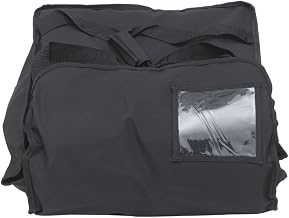 HUBERT Insulated Pizza Delivery Bag Black Nylon Side Loading g - 16" L x 16" W x 10" H