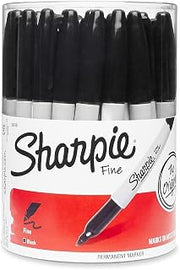 Sharpie SAN35010-A1 Fine Point Marker, Canister, Black (Pack of 36)