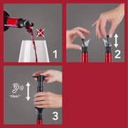 Wine Saver by Vacu Vin – standard, Plastic, Black with server, Model 6804606