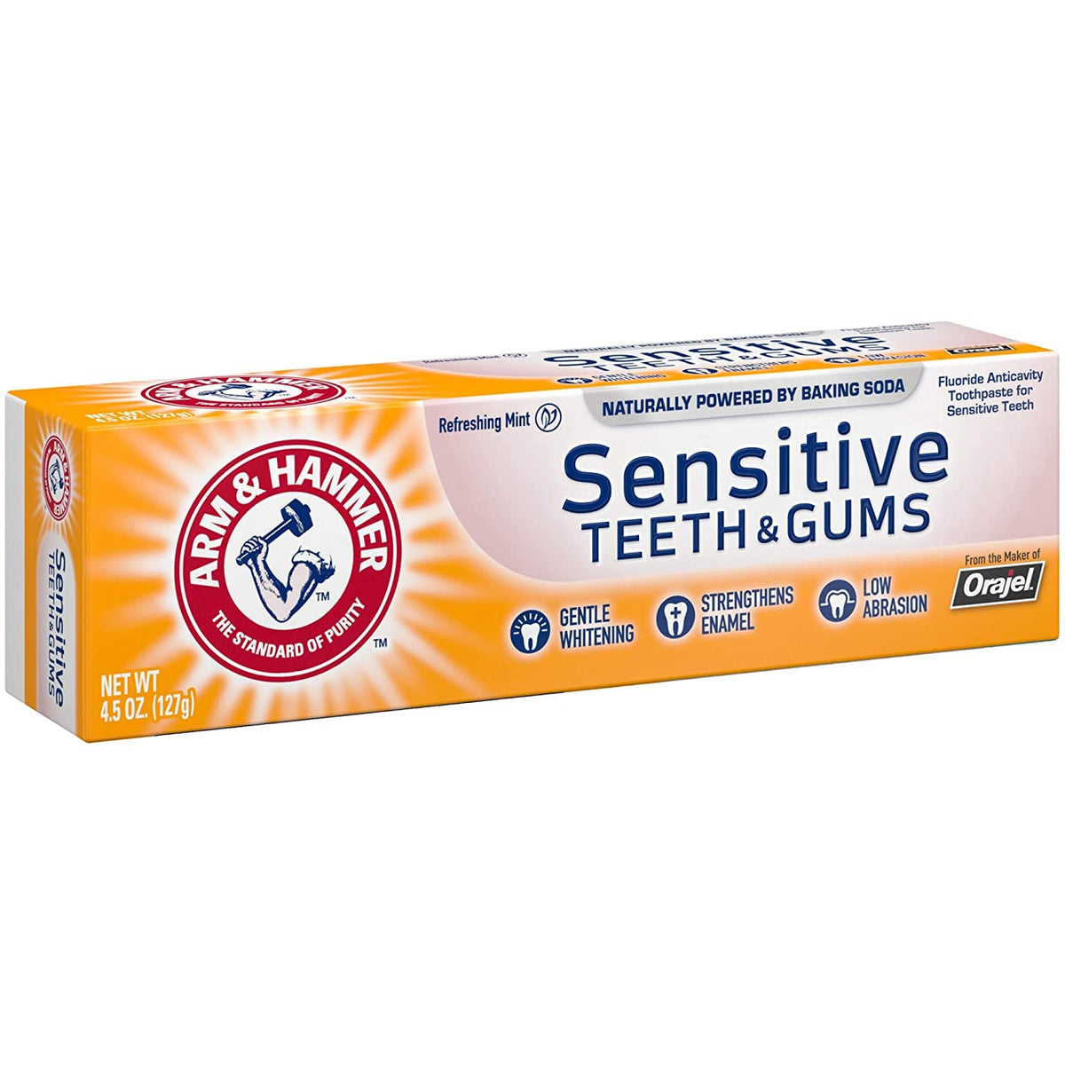 Sensitive Teeth & Gums Toothpaste 4.5 oz by ARM & HAMMER – 4.5 Ounce (Pack of 1), White