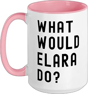 What Would Elara Do? Ceramic Mug, Pink/White, 15oz