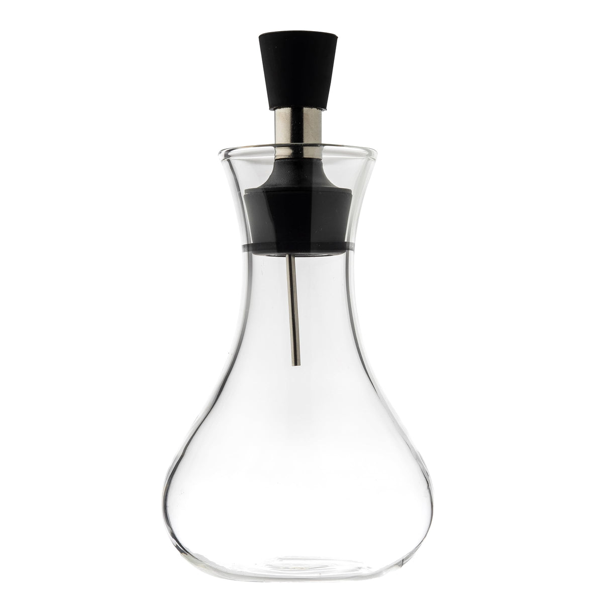 10 Oz. Oil & Vinegar Bottle by Tablecraft – Medium, Glass (te), Silver, Model 13006