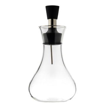 10 Oz. Oil & Vinegar Bottle by Tablecraft – Medium, Glass (te), Silver, Model 13006