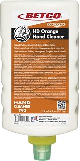 Betco Triton Heavy Duty Orange Hand Cleaner Soap Refill with Citrus and Fine Pumice, Citrust Zest Scented, 2 L(67.6 fl oz), Pack of 6