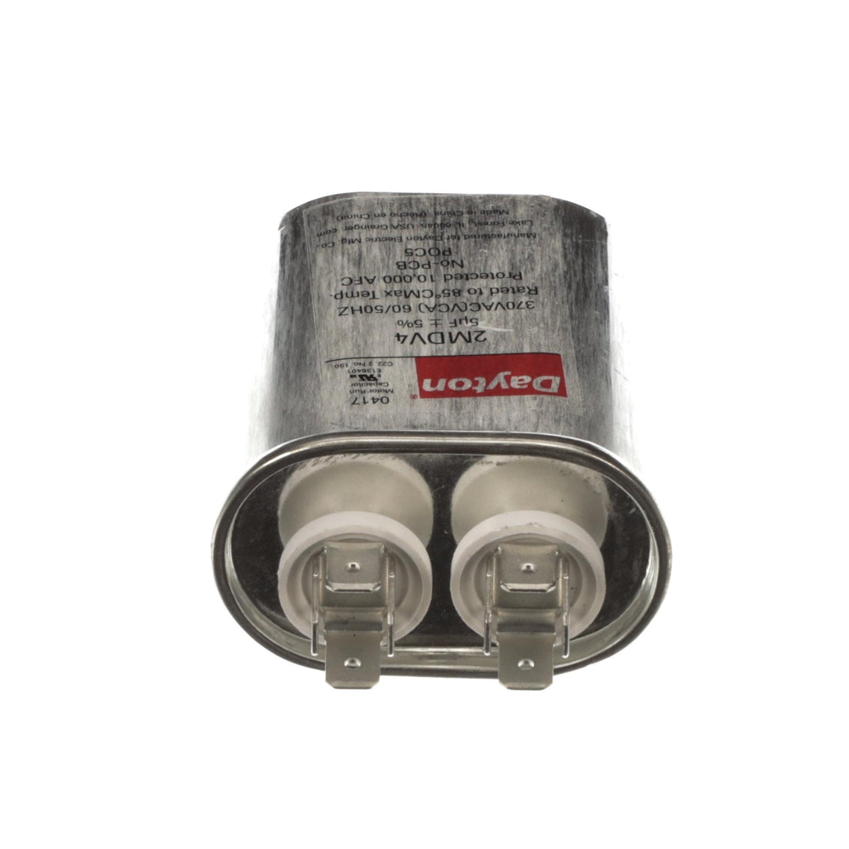 Capacitor 5 Mfd 370 Vac by Nu-Vu – Copper, Model 66-9508