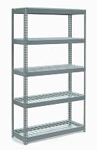 Global Industrial Extra Heavy Duty Shelving 48" W x 18" D x 60" H with 5 Shelves, Wire Deck, Gry