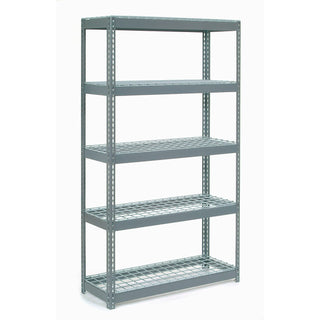 Extra Heavy Duty Shelving 48" W x 18" D x 72" H with 5 Shelves by Global Industrial – Alloy Steel, Grey, Model 717244