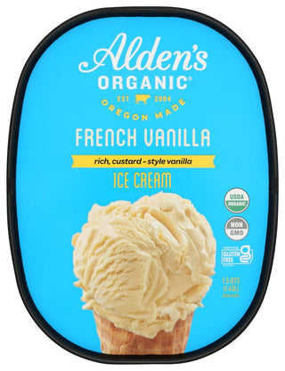 Aldens Organic French Vanilla Ice Cream by Alden's – 48 fl oz