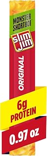 Slim Jim Monster Shortboi Meat Stick, Original Flavor, Keto Friendly Snack, .97 oz (Pack of 6)
