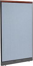 Global Industrial 48-1/4"W x 77-1/2"H Deluxe Office Partition Panel with Pass Thru Cable, Blue