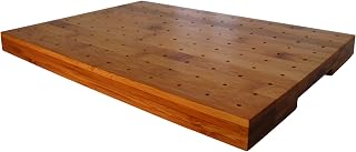 PacknWood Rectangular Bamboo Skewer Display,Skewer Holder Bamboo,Holds 120 Bamboo Skewers/Picks,Bamboo Skewer Stand-Pick Stand Food Display- (13.8" x 9.9")