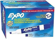 EXPO Chisel Tip Dry Erase Marker, Blue, Pack of 144