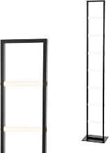 JONATHAN Y Ivan 59.3" Modern Dimmable Metal Ladder LED Floor Lamp, Black