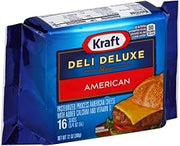 Kraft Deli Deluxe American Sliced Cheese, 12 Ounce -- 12 per case.