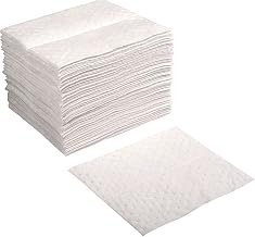 Global Industrial Hydrocarbon Based Oil Sorbent Pad, Medium Weight,15" x 18", White, 100/Pack
