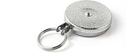 KEY-BAK Industrial Retractable Reel with 48" Stainless Steel Cable, Plain Back, Chrome Front, 8 oz. Retraction, Split Ring