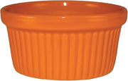 Ceramic Fluted Ramekin, 4 oz, Orange